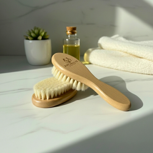 Doğal Keçi Kılı Bebek Saç&Vücut Fırçası